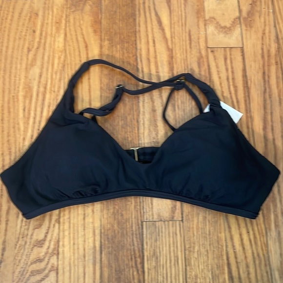 Andie The Valencia Rib Bikini Top Swimsuit Black NWT - Picture 4 of 6